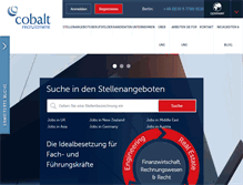 Tablet Screenshot of cobaltrecruitment.de